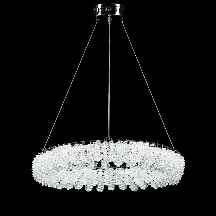 Сучасна підвісна кришталева люстра L33038/600/1 LED (CH) хром, 120 Вт, діаметр 60 см, від 14 до 22 м2 - фото 4