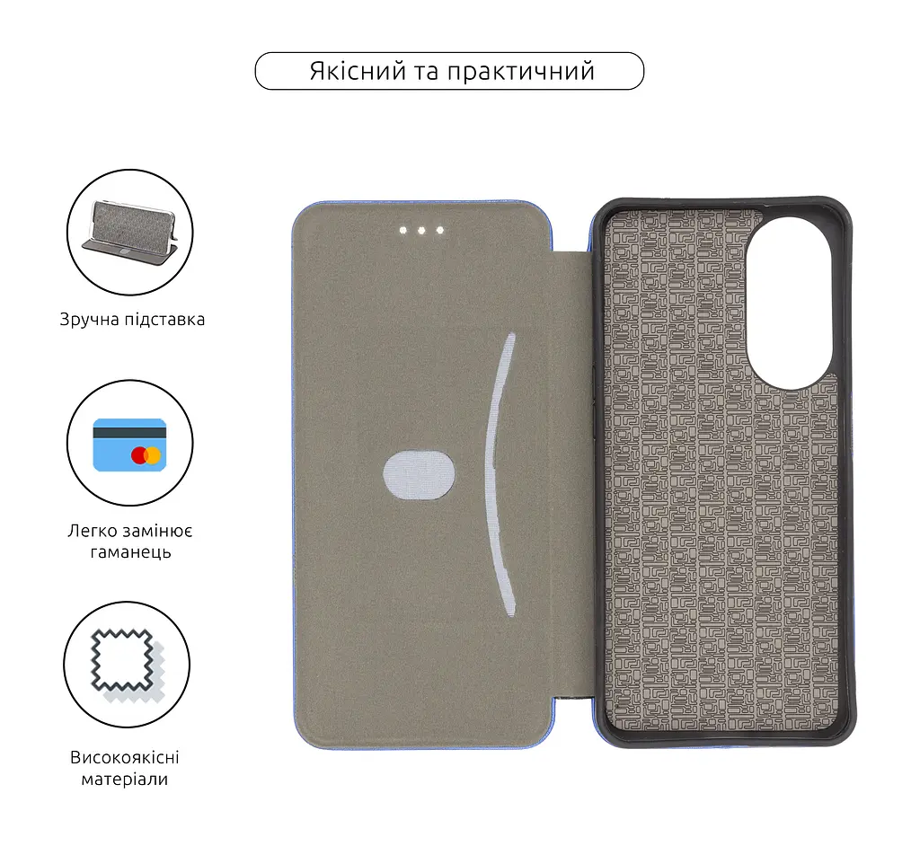 Чехол-книжка для ZTE Blade V40s, G-Case, синий, кожаный чехол-книжка из экокожи (PU) и TPU, с магнитом, с подставкой и вместительным кардхолдером, противоударный, защита всего корпуса, ArmorStandart (ARM68851) - фото 3