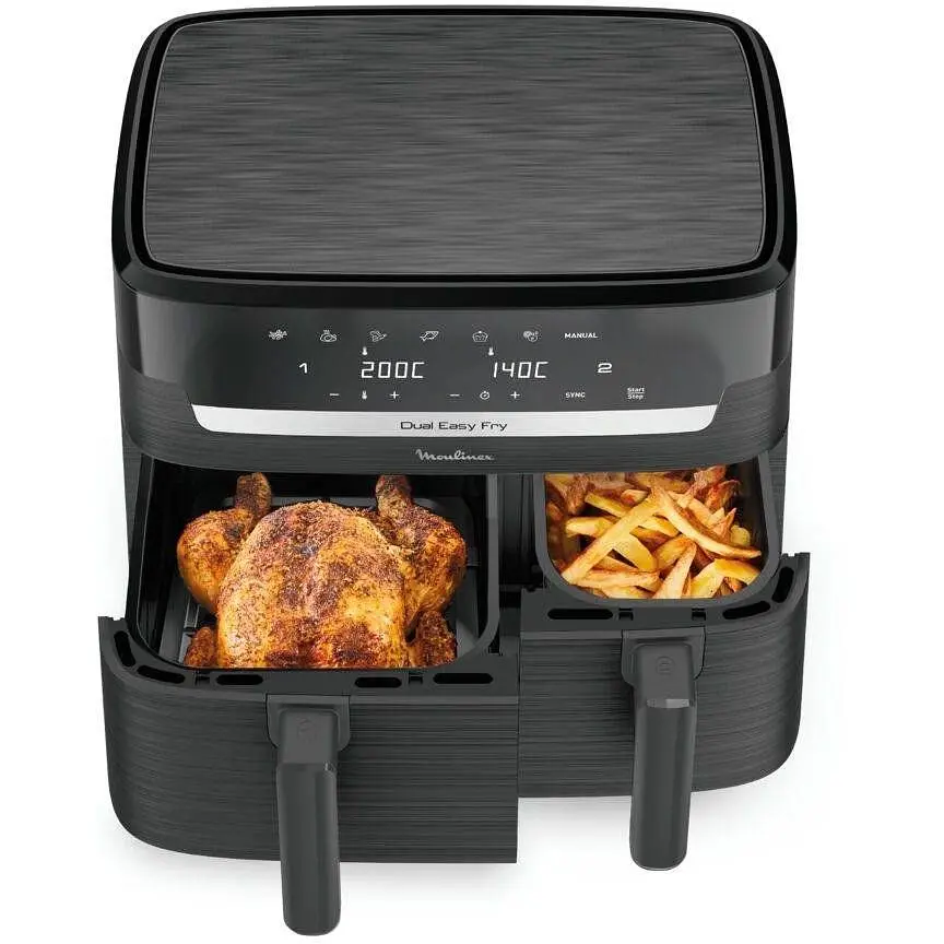 Мультипіч Moulinex Dual Easy Fry 2700 Вт чорна (EZ901H20) - фото 3