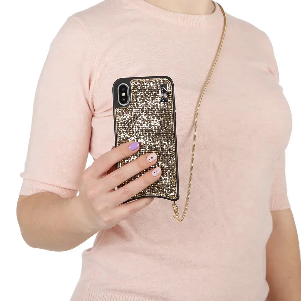 Чехол Becover Glitter Wallet для iPhone Xs Max Gold (703622) - фото 4