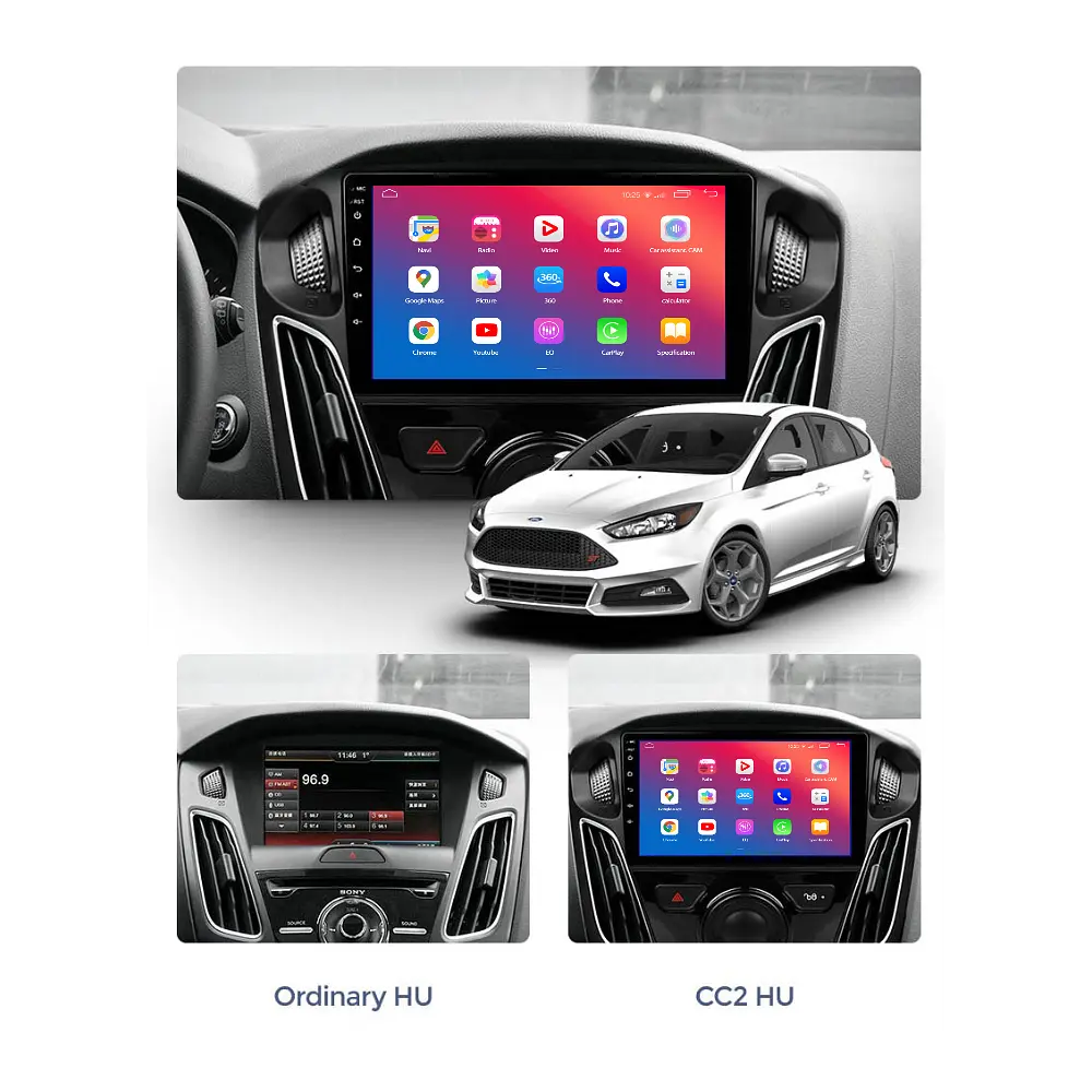 Штатний головний пристрій EasyGo FD910-F50 9 inch Ford Focus 2011-2019 - фото 2