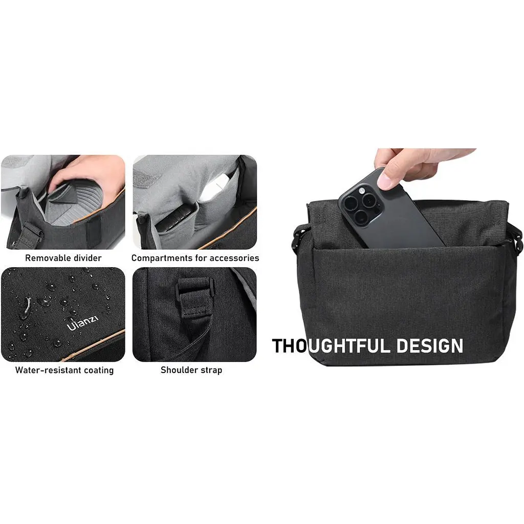 Сумка для фотоапарата Ulanzi Vijim Light weight Single-shoulder Black (B085 F02) [161563] - фото 6