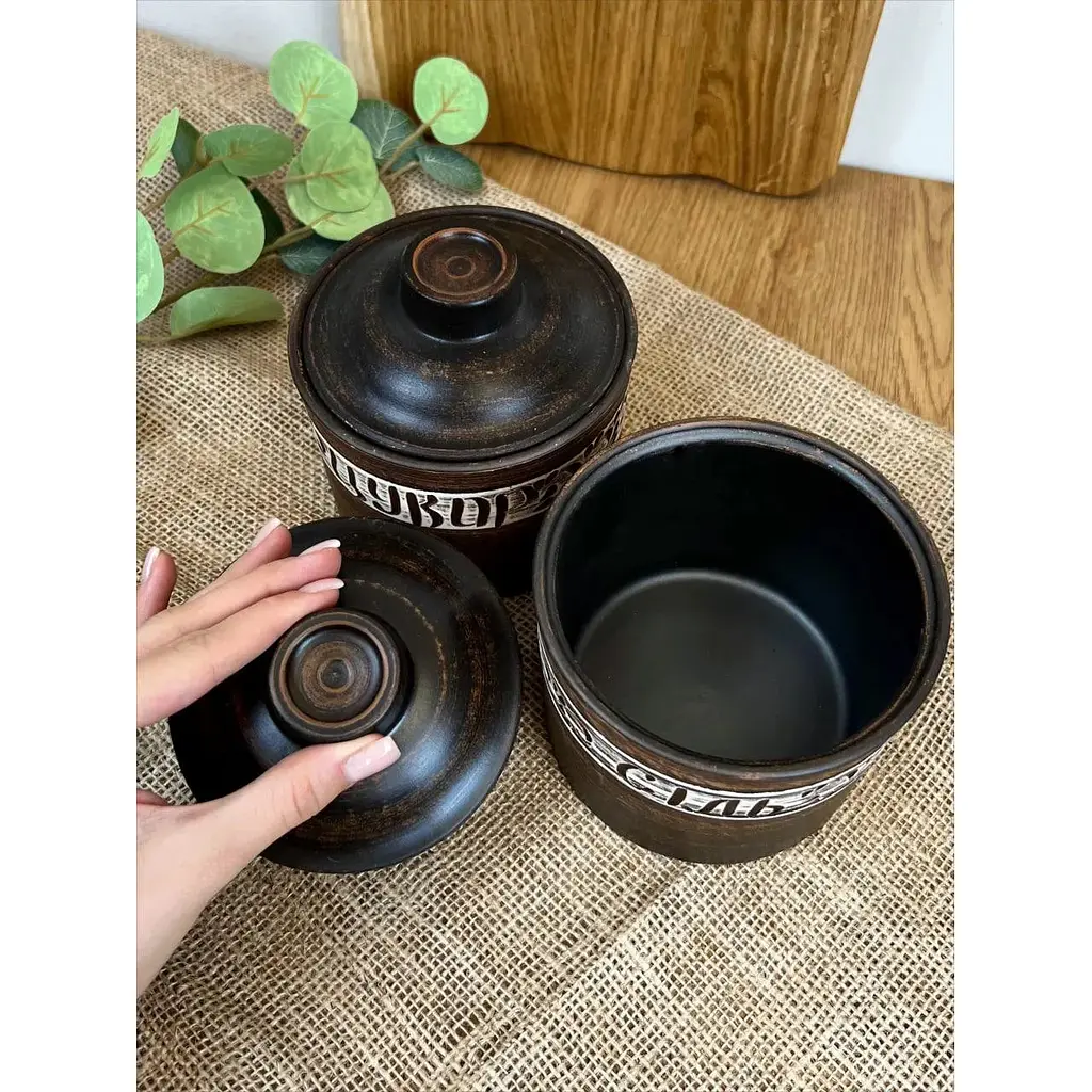 Набір банок для спецій 0.7 літра керамічний (глиняний)  - фото 9