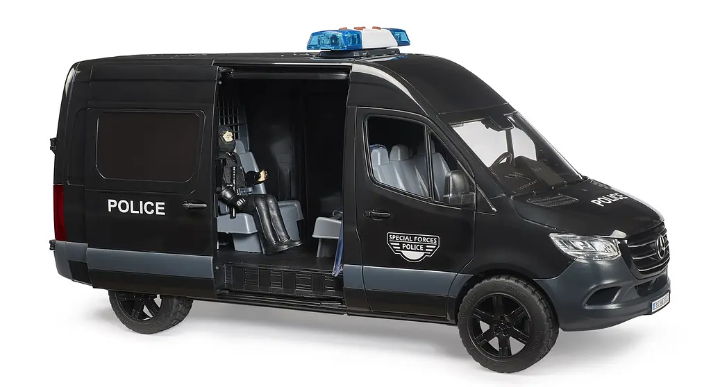 Набір іграшковий Bruder поліцейський мікроавтобус спецпризначення MB Sprinter (02685) - фото 3