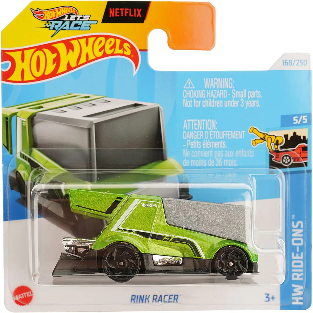 Набір: Базова машинка Hot Wheels HW Ride-Ons Rink Racer зелена (5785) + Базова машинка Hot Wheels HW Green Speed Silverado EV RST чорна (5785) - фото 2