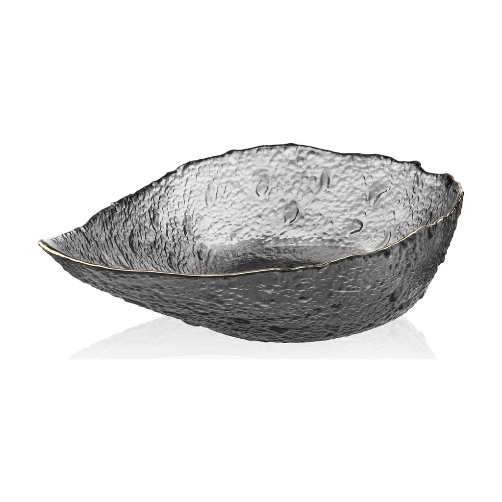 Салатник ARDESTO Leaf 21.5см, скло, сірий (AR5011) - фото 2