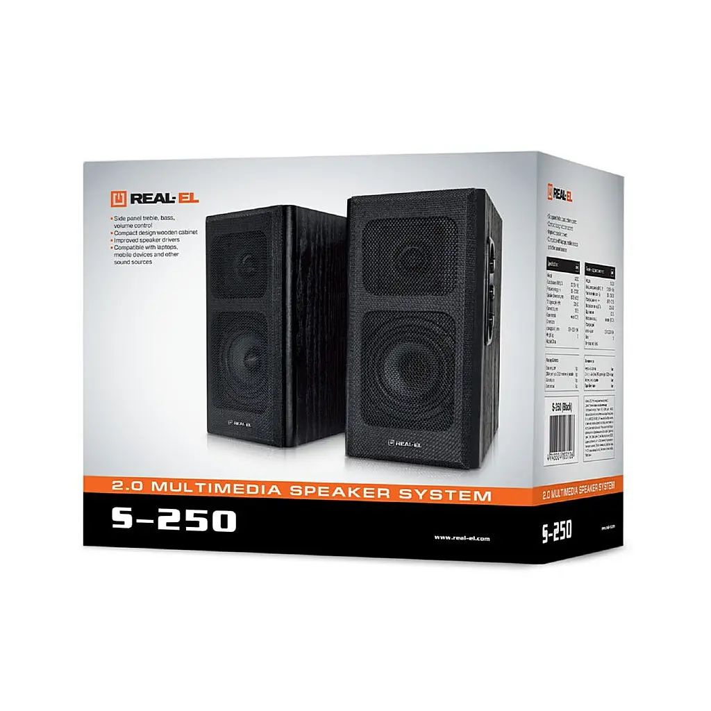 Акустична система REAL-EL S-250 Black (EL121000005) - фото 8