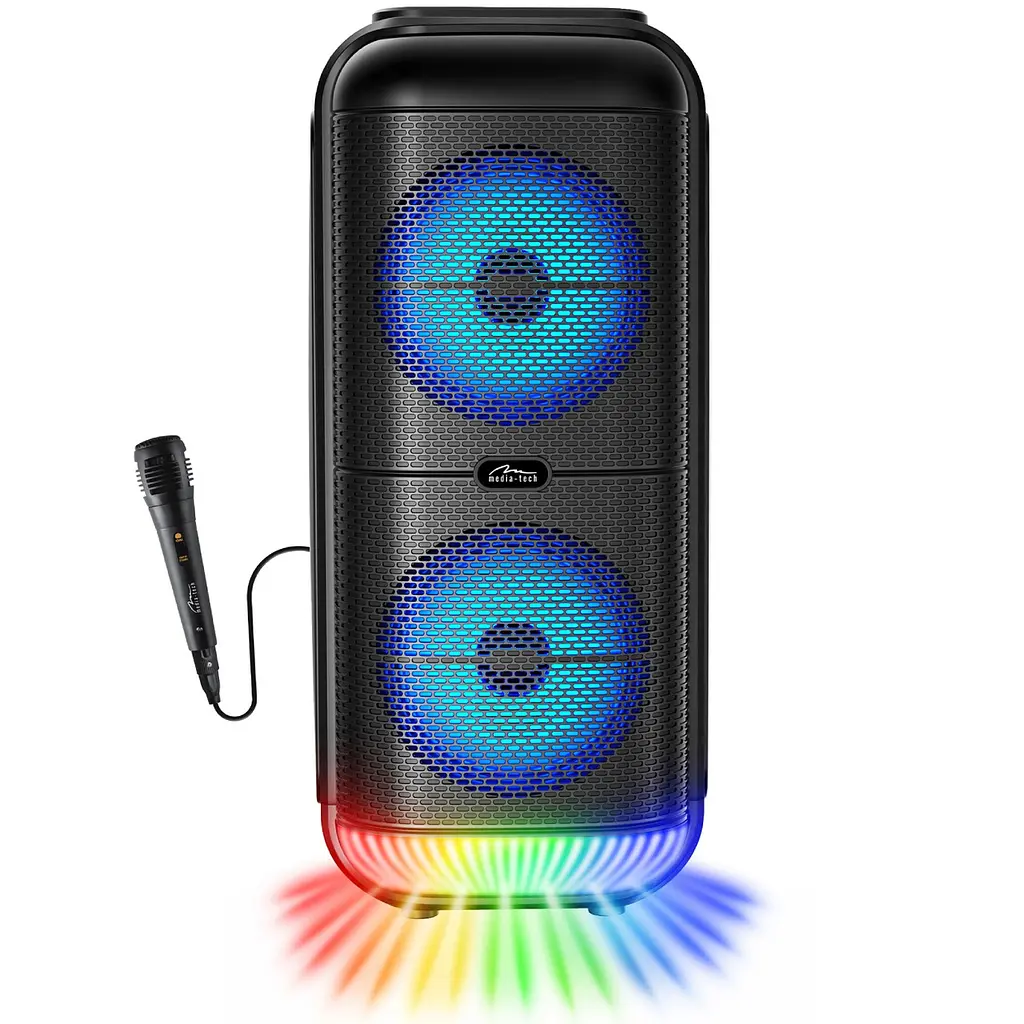 Акустична система 1.0 Media-Tech 50W, Bluetooth/FM/MP3/AUX/SD/USB/КАРАОКЕ/LED, чорна - фото 5
