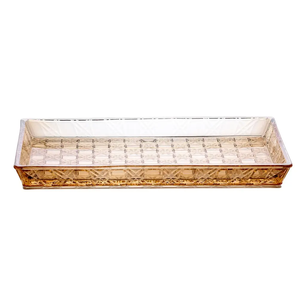 Блюдо для закусок Lirmartur скляне 27,5*13,5*2,5 см, hexagon Yiwu HP-YH-56 - фото 2