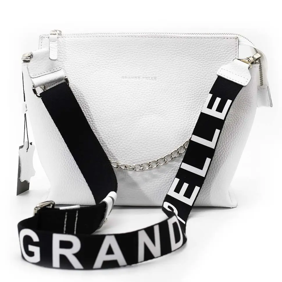 Жіноча шкіряна сумка крос-боді GRANDE PELLE 23х25.5х9 см sum0026347 - фото 6