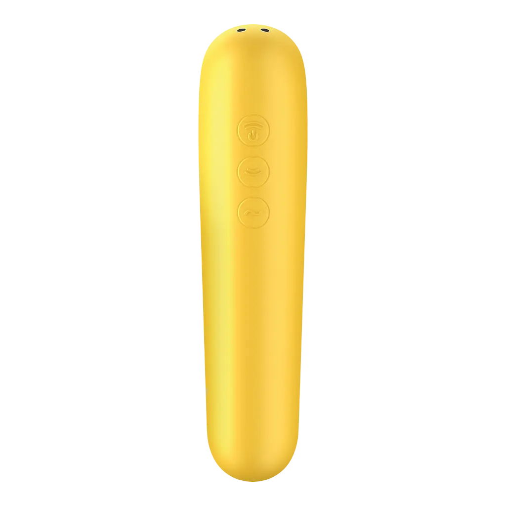 Вакуумний стимулятор клітора з вібрацією Satisfyer Dual Love (жовтий) - фото 9