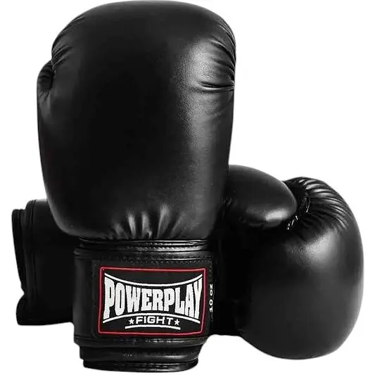 Рукавиці боксерські Power Play PP 3004, Black - 12 унцій - фото 2