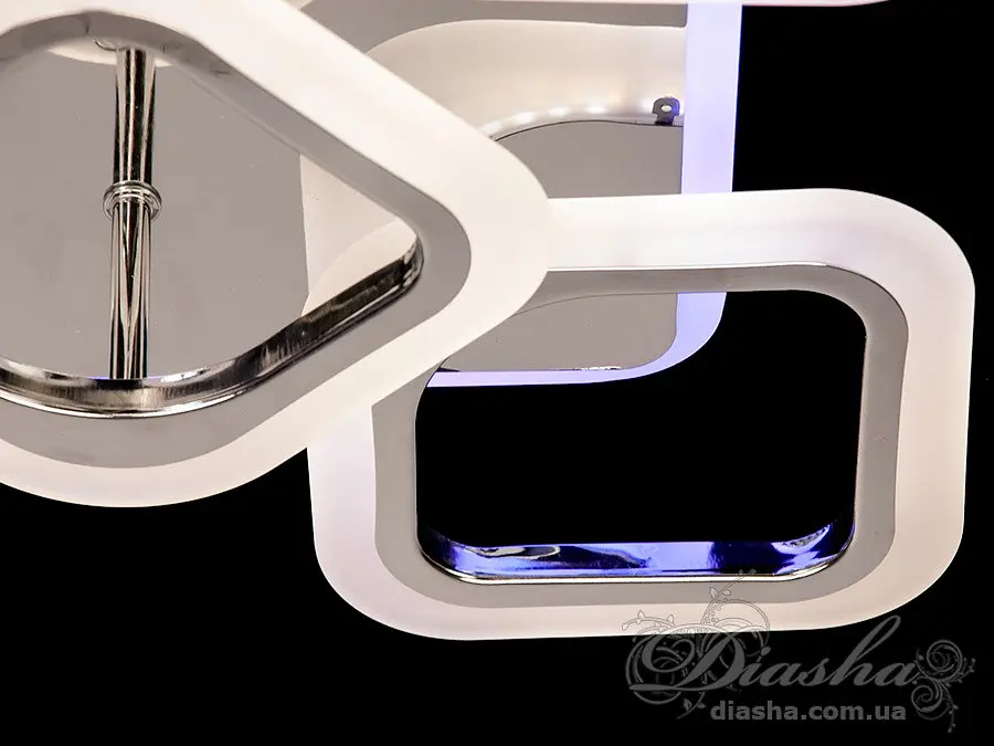 Люстра стельова LED Diasha AS8060/4+1HR, 60W, 3200K-6500K, хром, сучасний стиль з пультом та диммером - фото 4