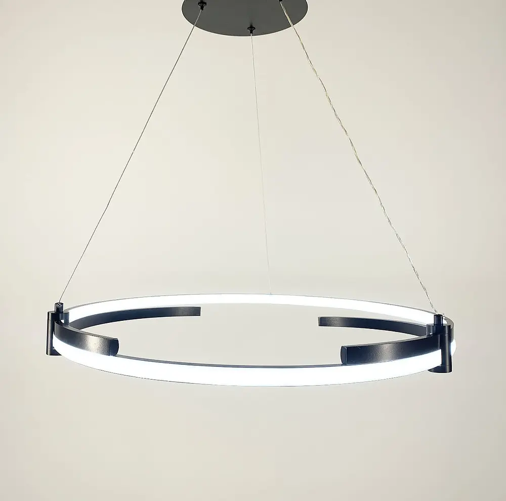 LED люстра в черном каркасе Line.F Диаметр 60см - фото 8