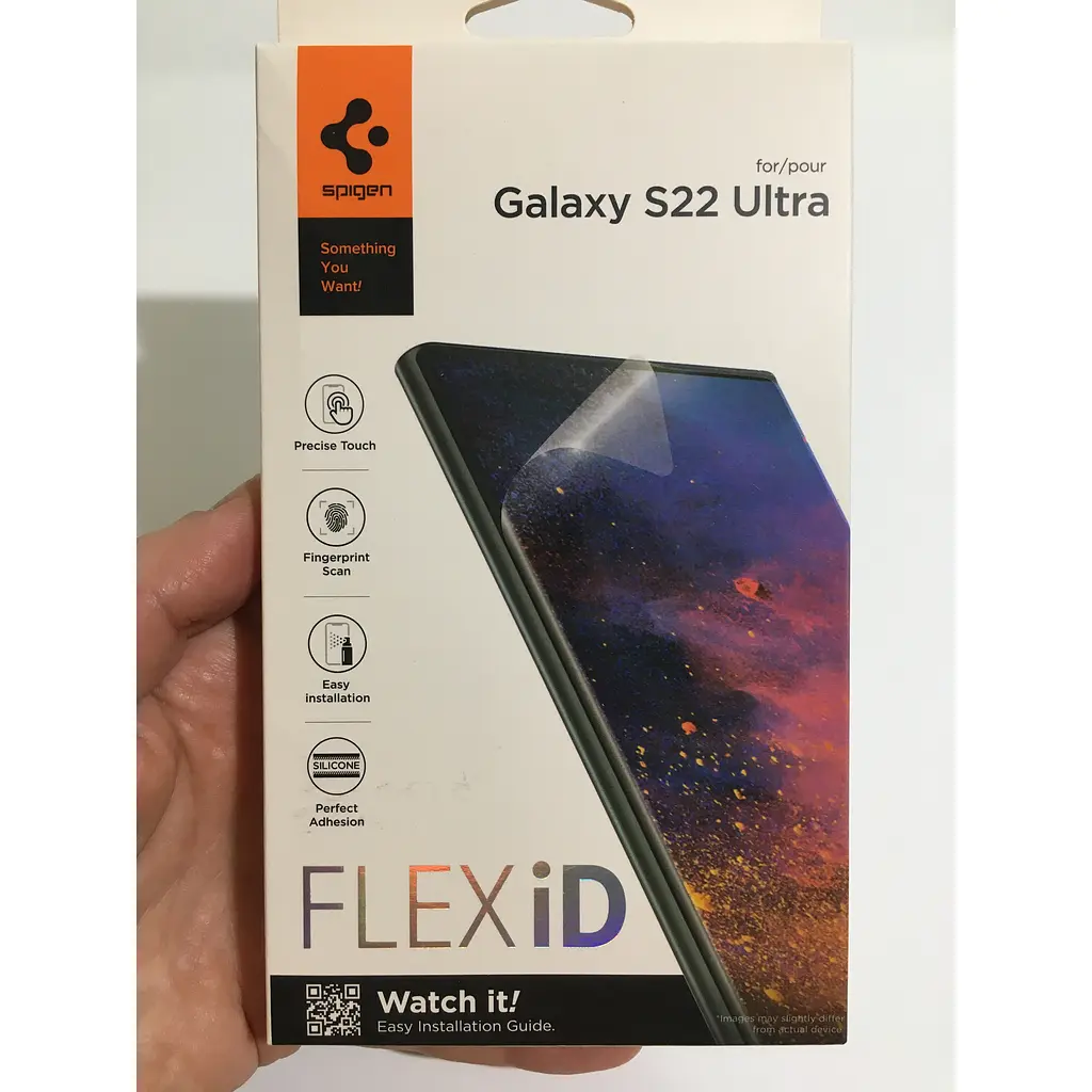 Пленка защитная Spigen Screen Protector FlexiD Solid для Samsung Galaxy S22 Ultra S908 AFL04143 (1шт. в комплекте) - фото 3