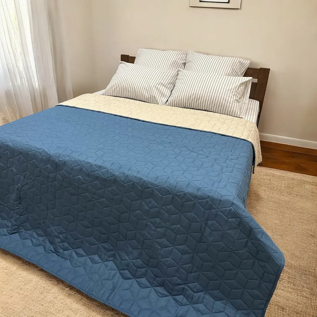 Покривало декоративне LeLit бежеве з бірюзовим 210х215 см (le2000000297880) - фото 2