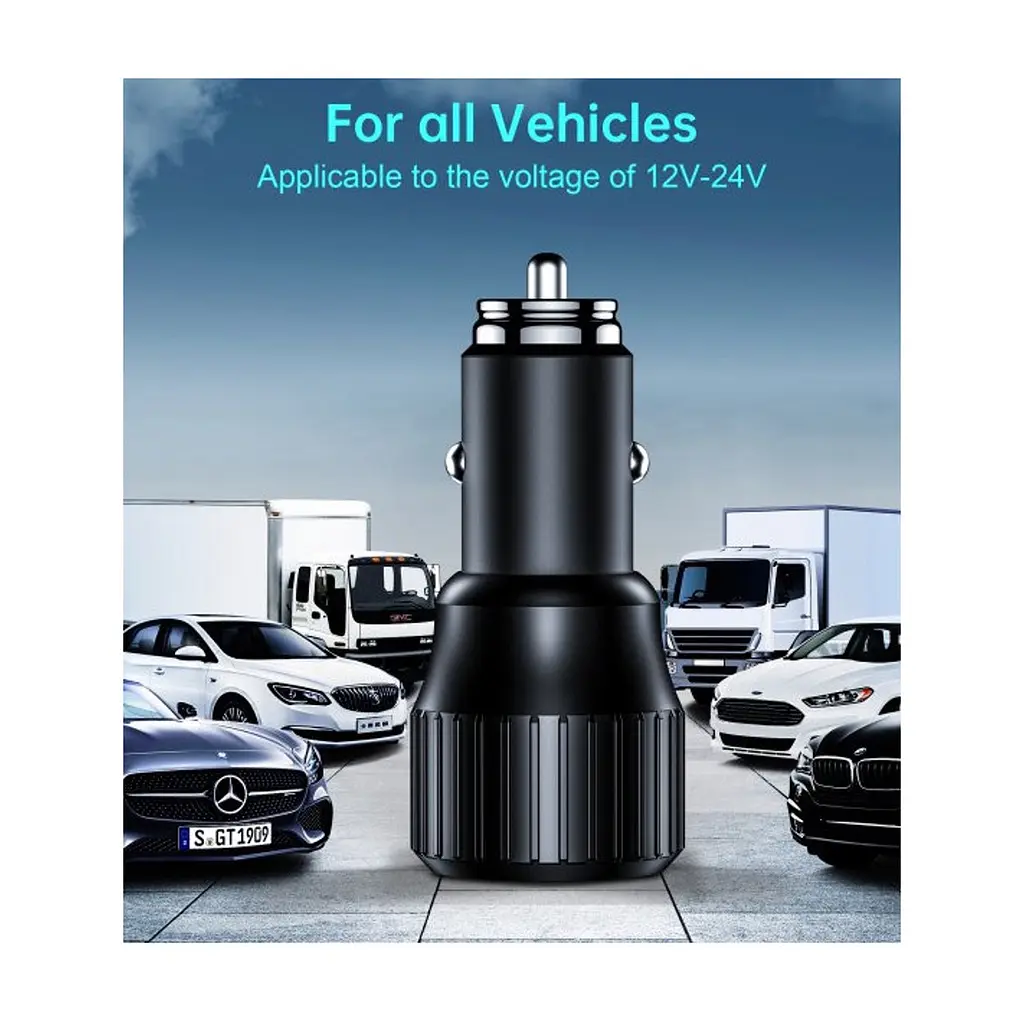 Зарядное устройство для Choetech car USB-A/USB-C 63W QC3.0/PD/PPS black (TC0010-BK) - фото 4