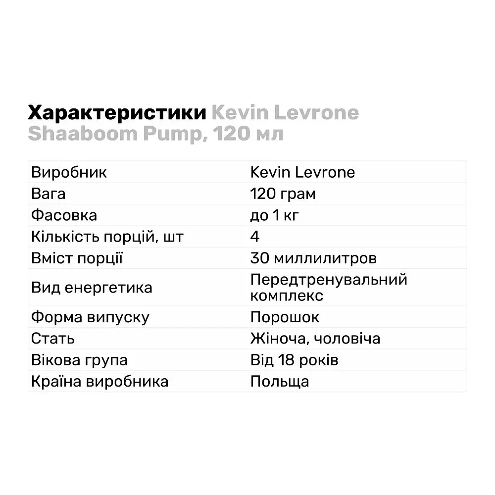 Предтренировочный комплекс Kevin Levrone Shaaboom Pump Апельсин-цитрус 120 мл - фото 2