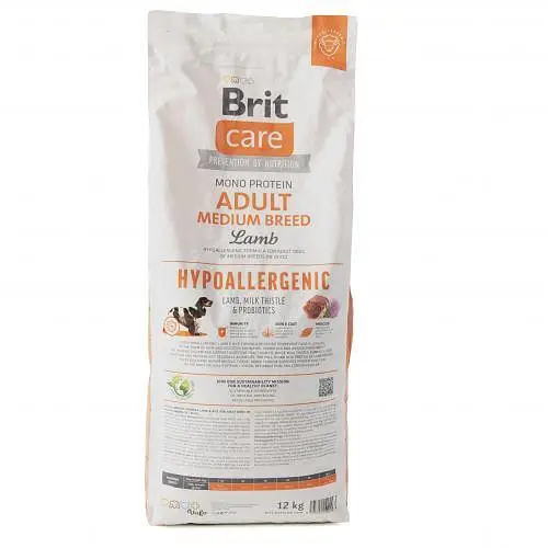 Сухий корм Brit Care Dog Hypoallergenic Adult Medium Breed для собак середніх порід, гіпоалергенний з ягням, 12 кг - фото 9