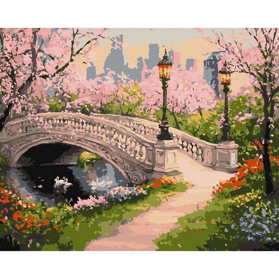Картина за номерами "Весняний парк" art_selena_ua KHO3663, 30х40 см