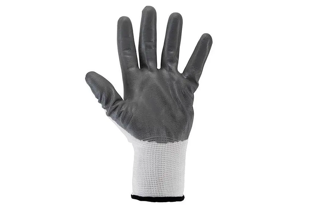Рукавички робочі захисні Intertool з нітриловим покриттям 10" біло-сірі (в упаковці 12 шт.) - фото 3