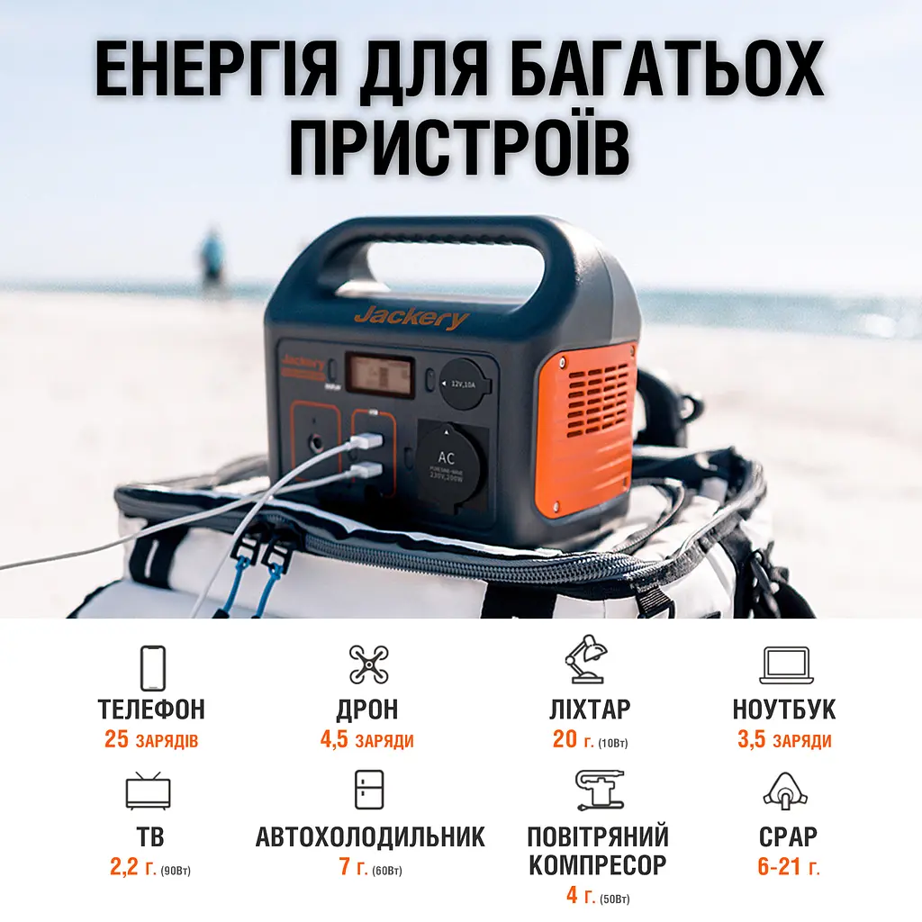 Портативная зарядная станция Jackery Explorer 240EU (21-0001-000213) - фото 8