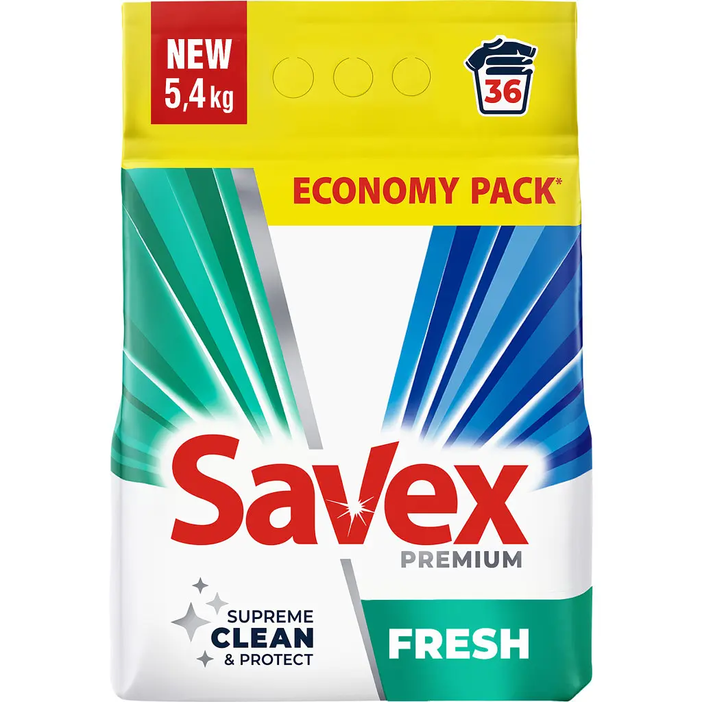 Пральний порошок Savex Premium Fresh 5.4 кг (3800024047954) - фото 2