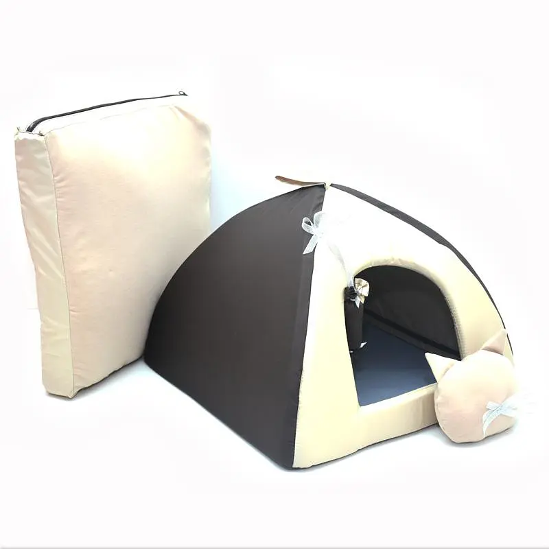 Будиночок юрту для котів та собак Zoo-hunt Комфорт літо коричневий №1 39х39х31 см - фото 2