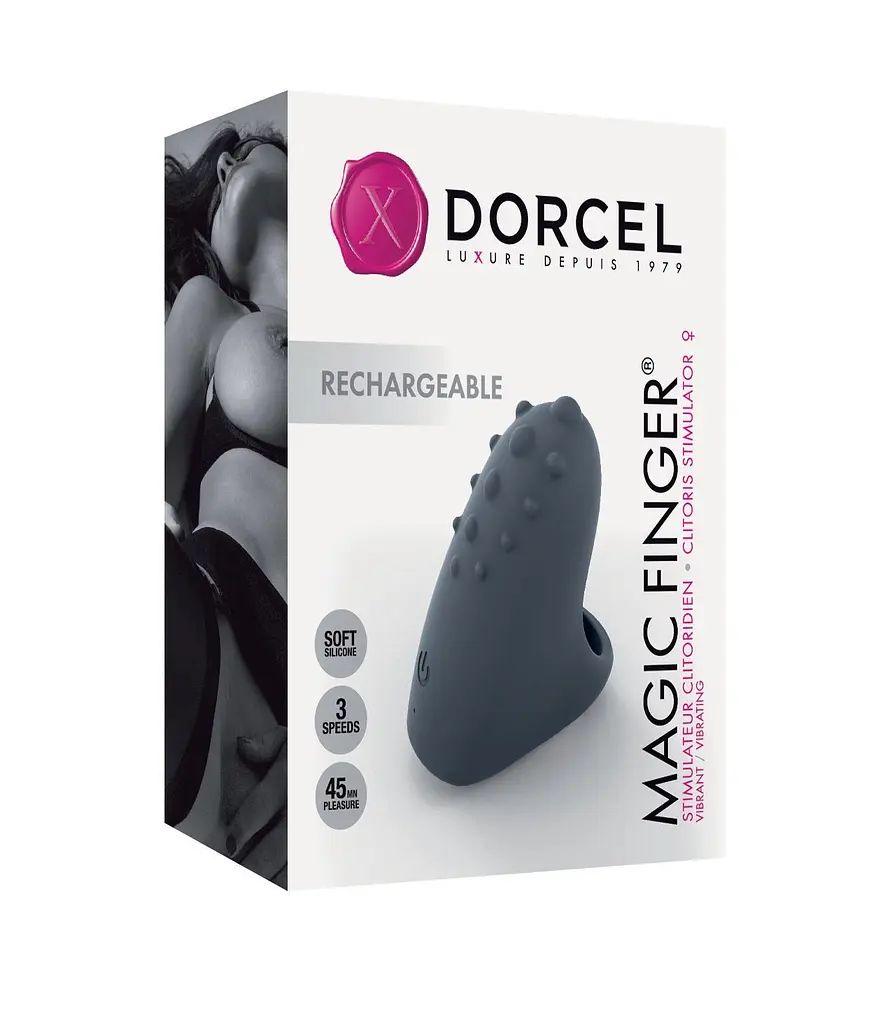 Вібратор на палець Dorcel MAGIC FINGER Black перезаряджуваний, 3 режими роботи - фото 6