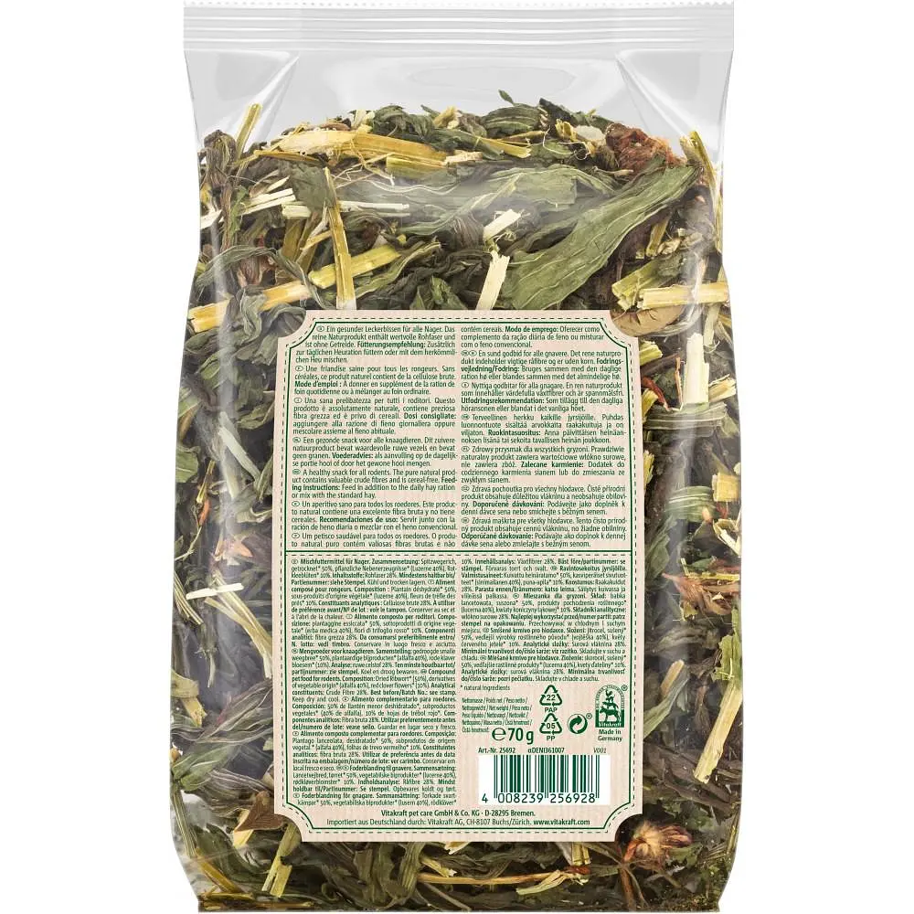 Трав'яна суміш для гризунів Vitakraft «VITA Verde Nature Mix» 70 г - фото 4
