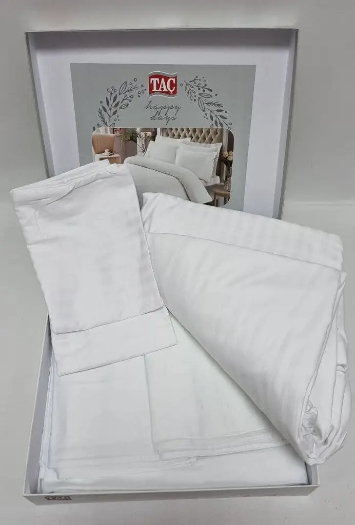 Комплект постільної білизни Premium Basic White 2-спальний Tac pbe0042089 - фото 2