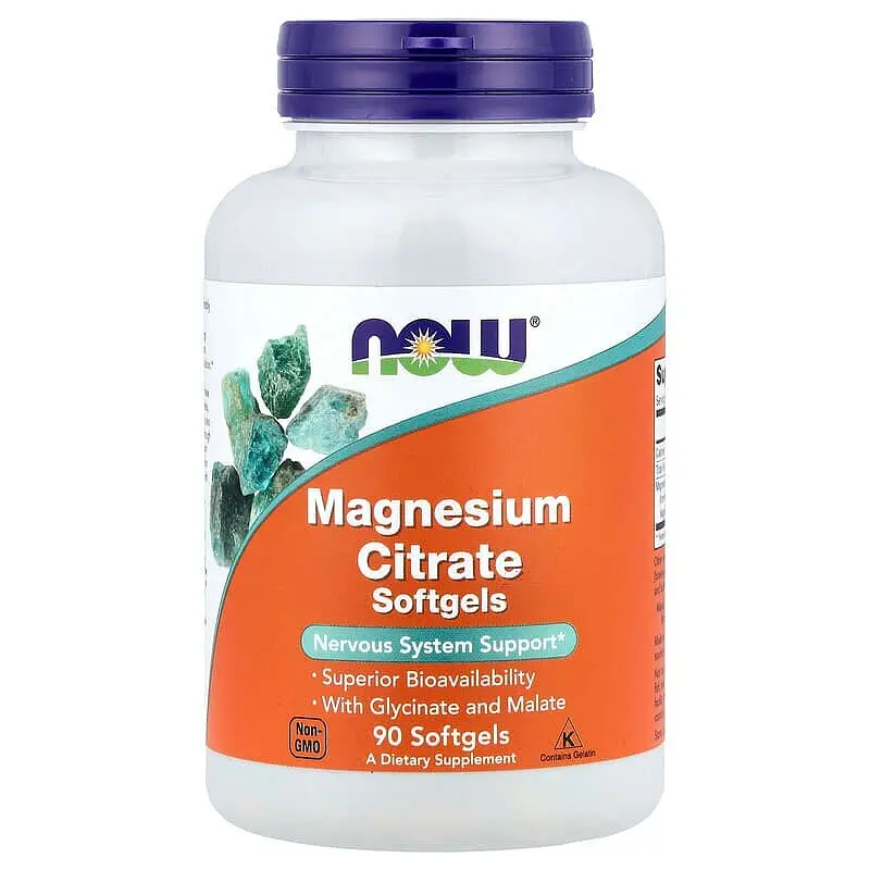 Вітаміни та мінерали NOW Magnesium Citrate, 90 капсул