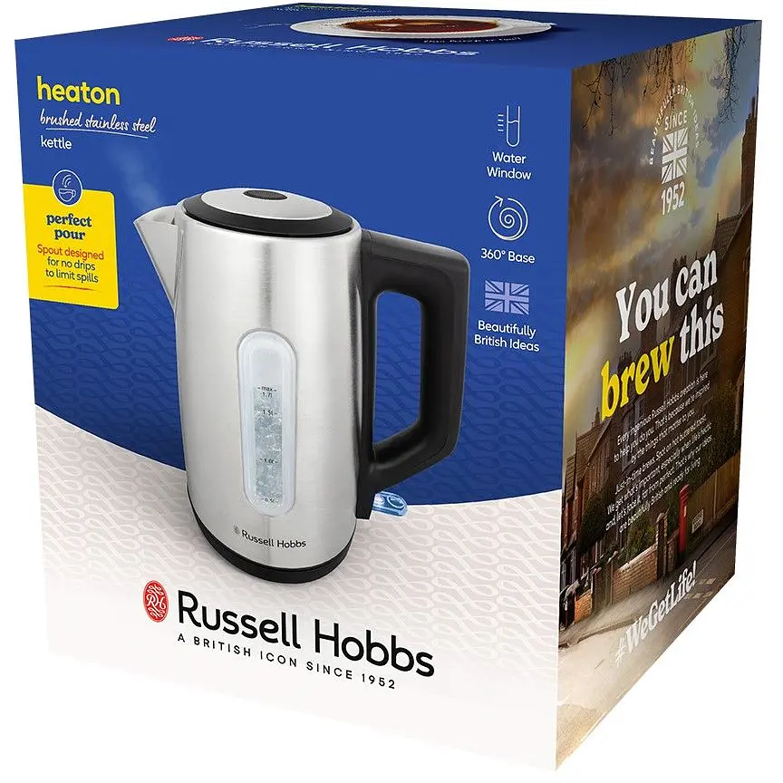 Електрочайник Russell Hobbs Heaton 1.7 л сріблясто-чорний (27380-70) - фото 3