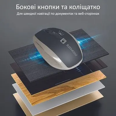 Мишка Promate Breeze Wireless Gold (breeze.gold) - фото 5