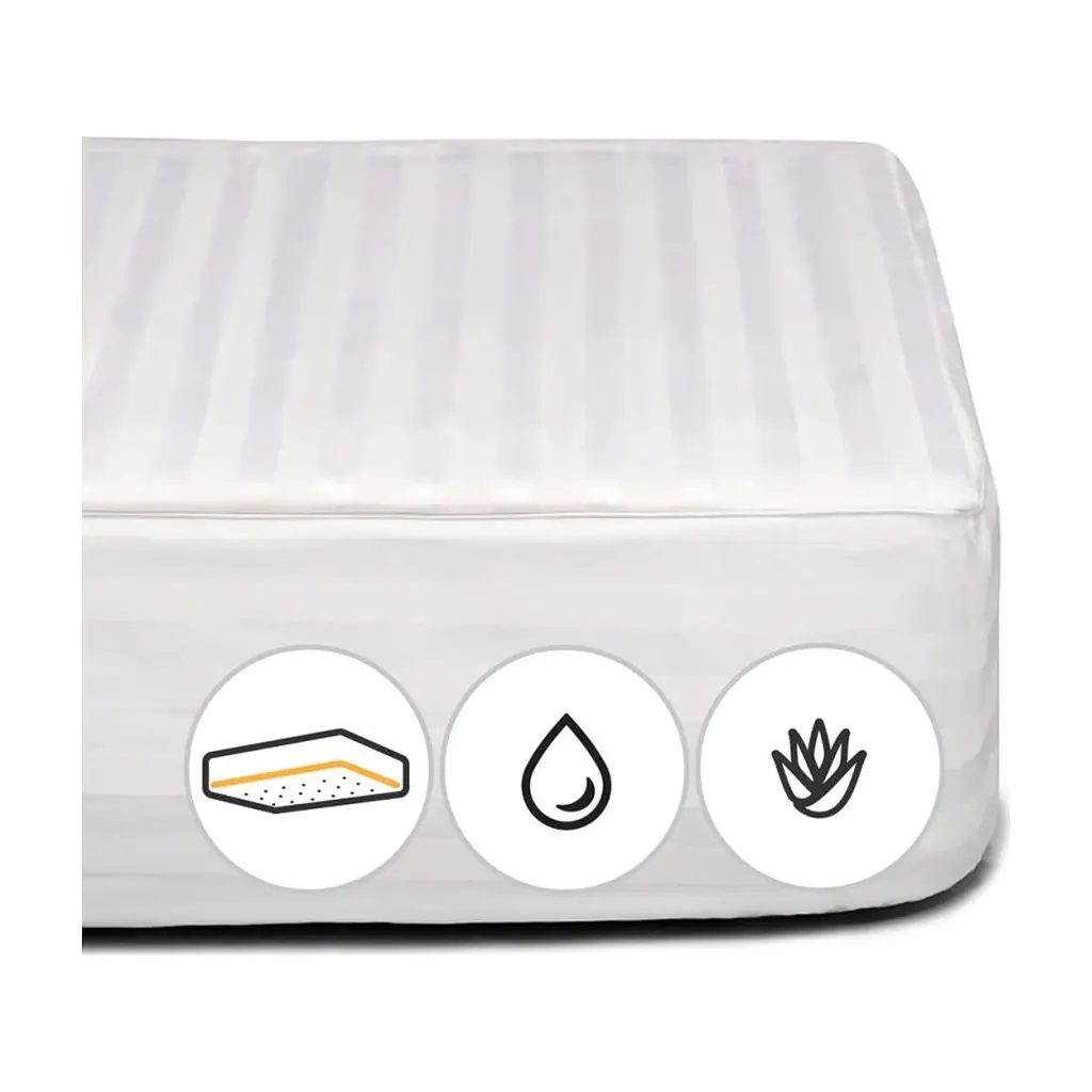 Наматрацник MirSon Royal Pearl тенсел (Modal) Waterproof Aloe Vera 319/3 140x190 см (2200000381897)