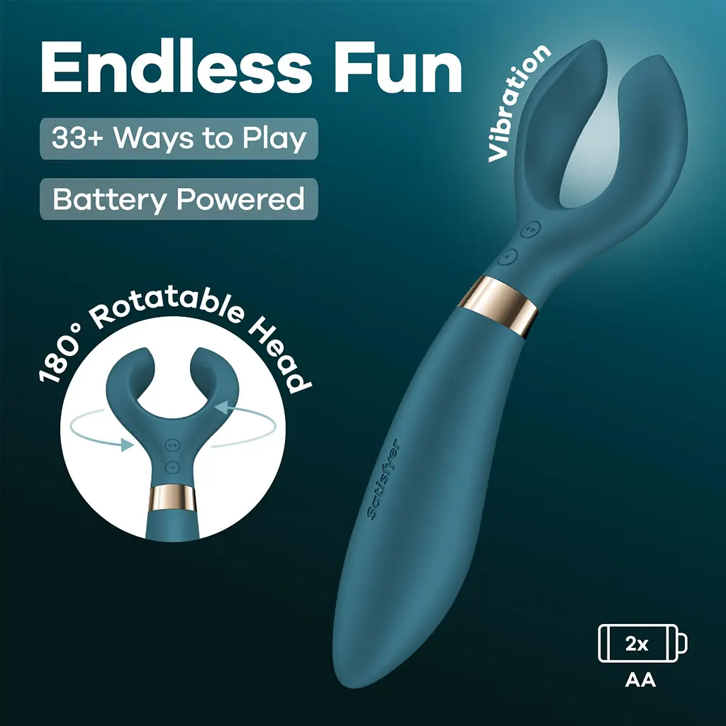 Вібратор для пар Satisfyer Endless Fun Battery Series, три мотора, багатофункціональний - фото 6