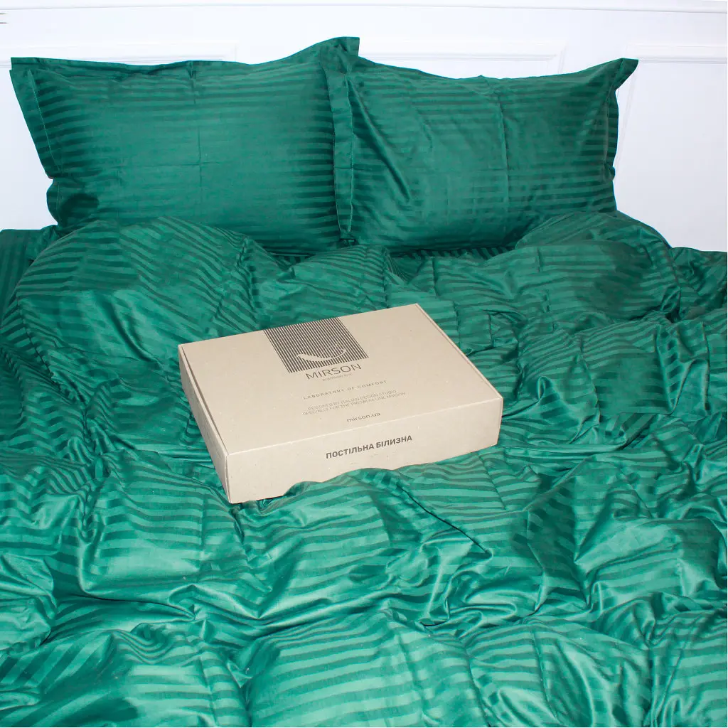 Постільна білизна MirSon Satin 30-0017Green 160х220 Сімейний (2200005254127) - фото 8