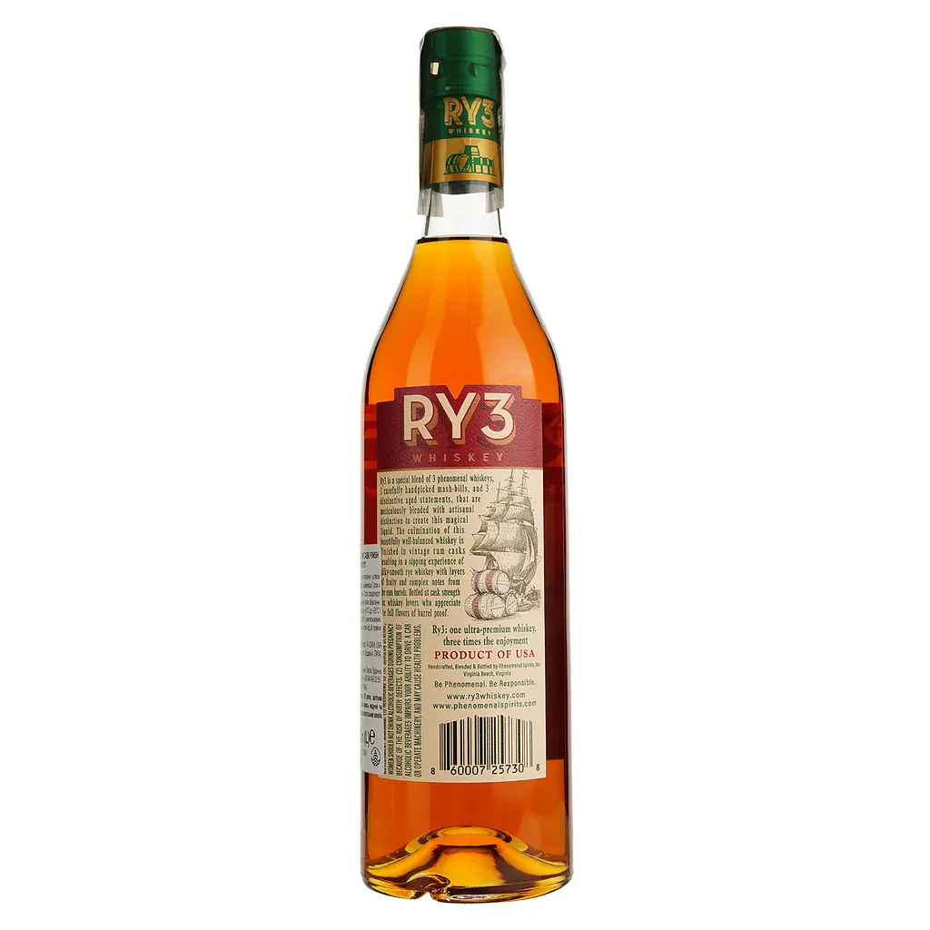 Виски RY3 Cask Strength 60% 0.75 л - фото 2