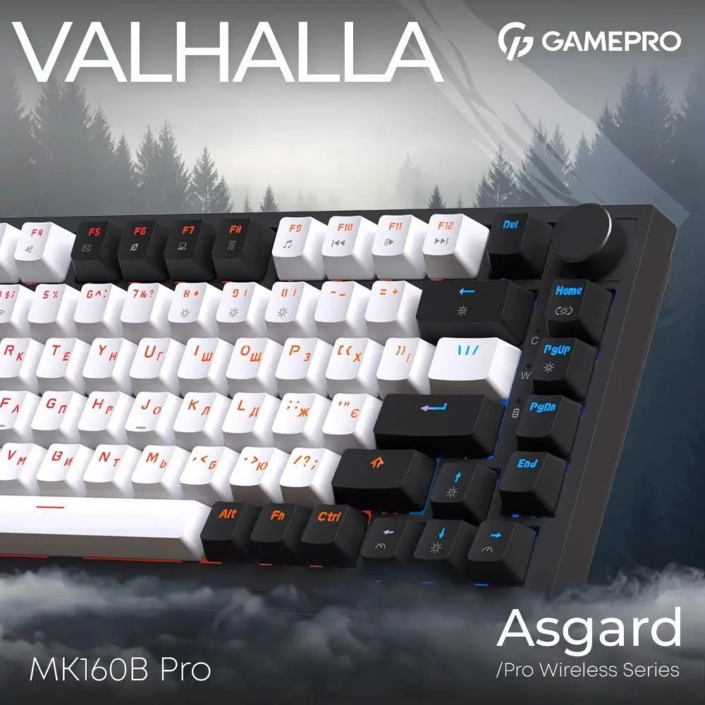 Клавиатура GamePro Asgard Valhalla Pro QLAB Sakura Switch Black (MK160-B-QS-PRO) - фото 6