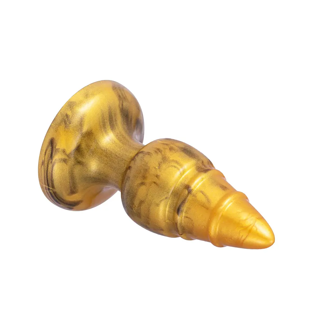 Анальна пробка Silexd Goldy Plug, 9.2 см (золотий) - фото 2