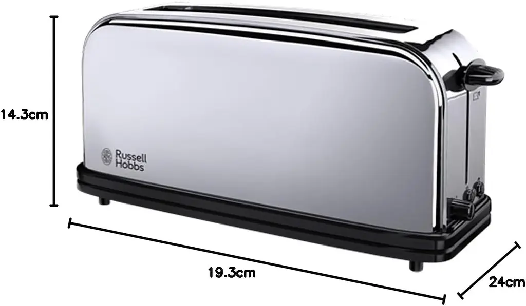 Тостер Chester 1000Вт, довгі слоти, метал, сріблястий Russell Hobbs kuh0014879 - фото 7