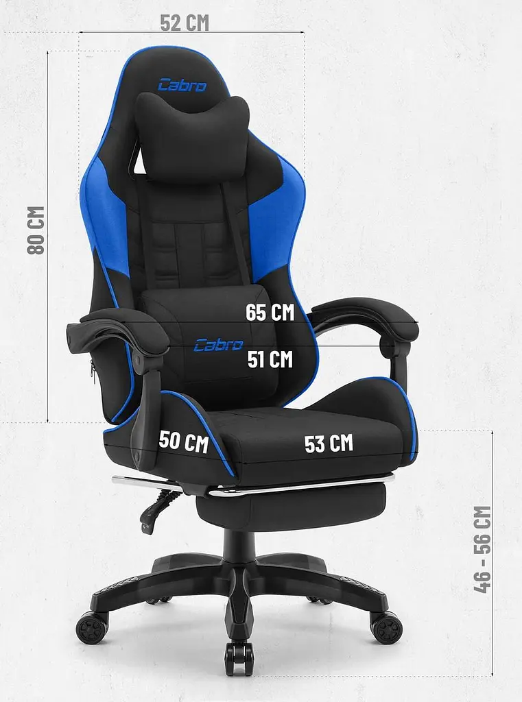 Кресло Cabro C501 Black-Blue ткань - фото 10