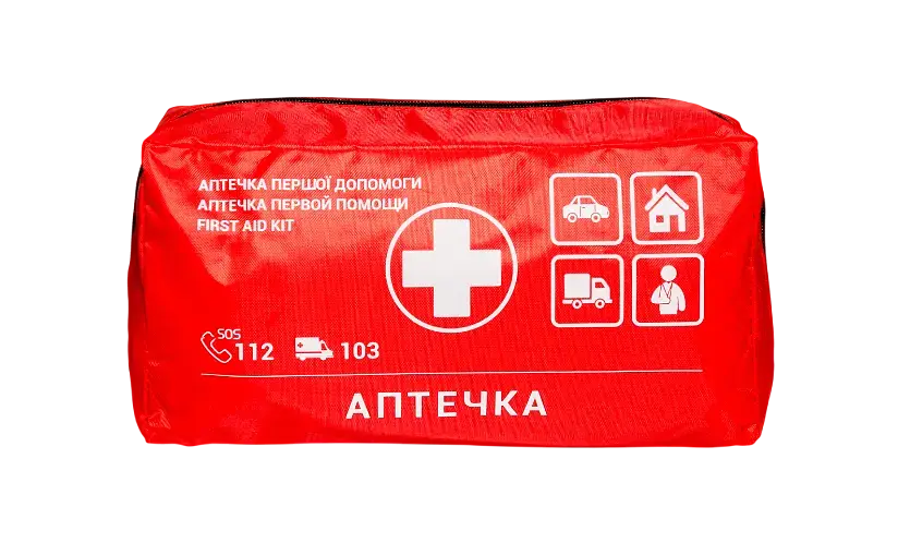 Аптечка медична автомобільна АМА-1 згідно ДСТУ 3961-2000 Poputchik м'який футляр (02-076-М)  - фото 4