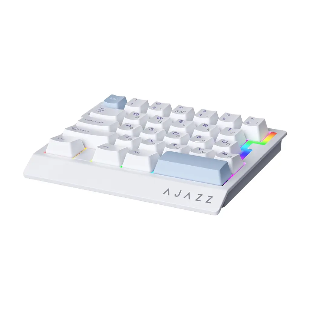 Клавіатура Ajazz AK029 Ice Island Magnetic Switch USB UA White/Blue (AK029-I-WB) - фото 4
