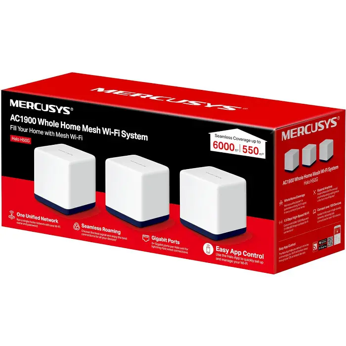 Маршрутизатор Mercusys Halo H50G 3-pack - фото 6