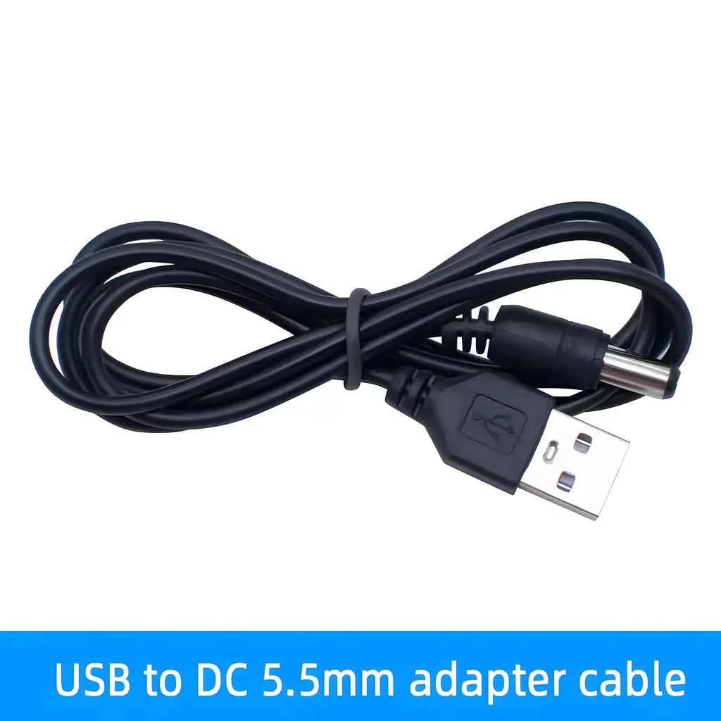 USB-кабель живлення DC 5V з роз'ємом 2.1 x 5.5 мм для живлення роутера від powerbank - фото 2