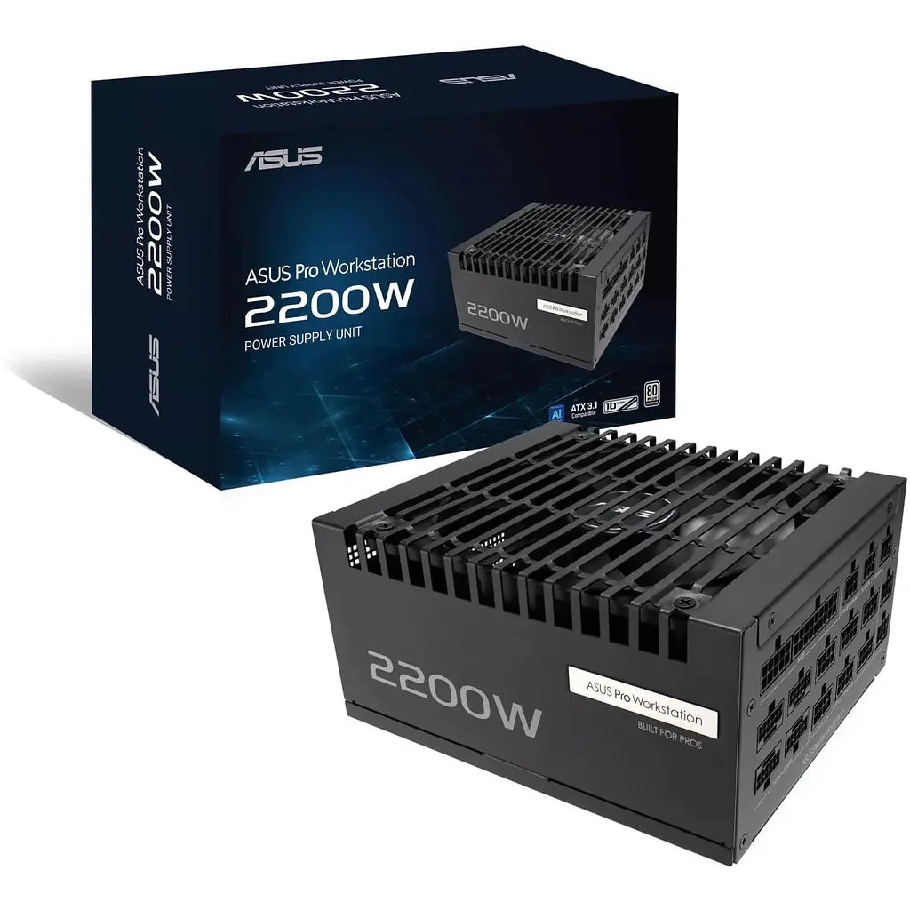 Блок живлення ASUS Pro WS 2200W 80+ Platinum (90YE00Z1-B0NA00) Black - фото 9