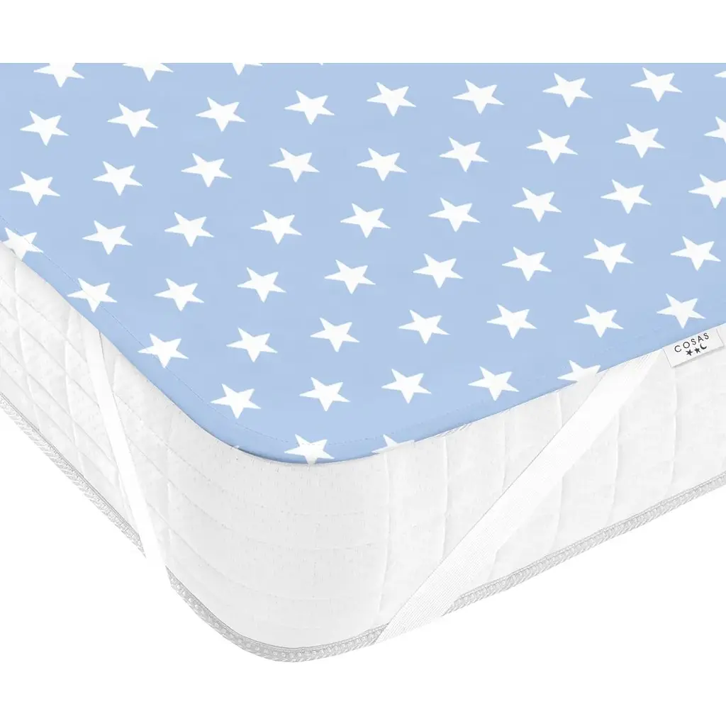 Наматрасник непромокаемый Cosas Light Blue Stars 70х120 см голубой (WaterSheet_StarsLightBlue_120) - фото 3