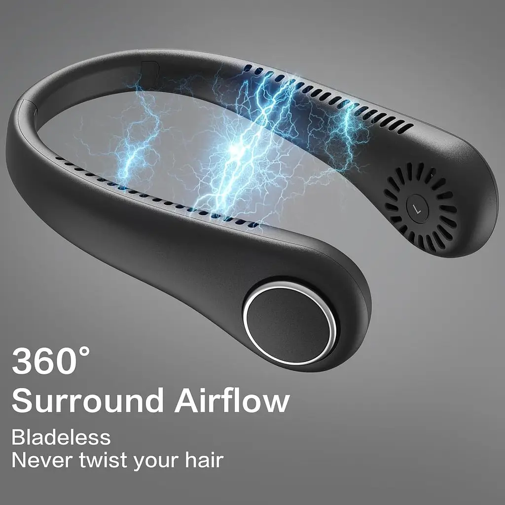 Персональний шийний вентилятор Dreamy Cubby Neck Fan 3 рівня USB - фото 4