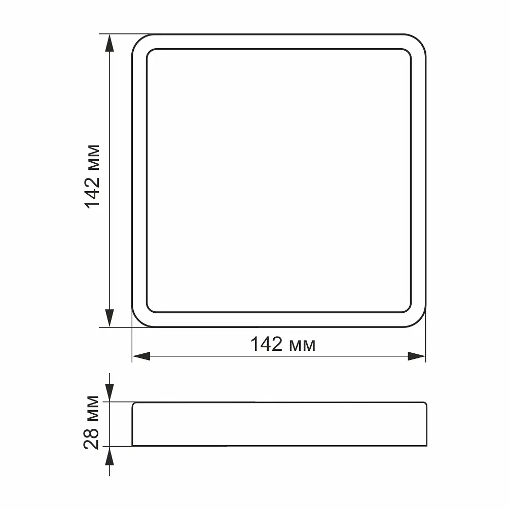 Cветильник накладной Videx LED 12W 5000K квадратный (VL-DLSS-125) - фото 3